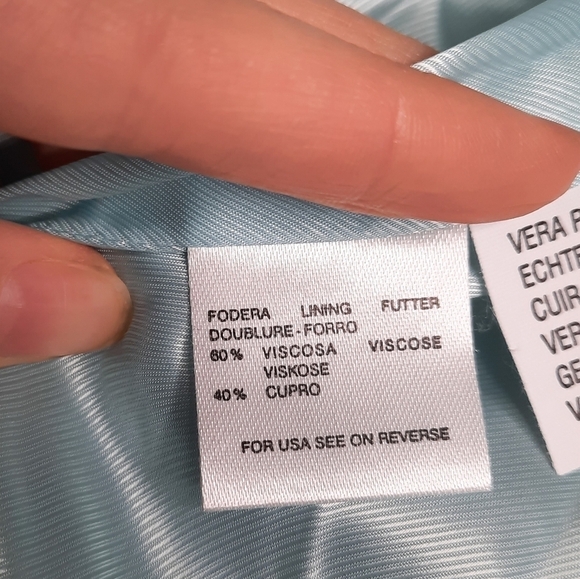 MaxMara Light Blue Leather Jacket 12 - Picture 6 of 12